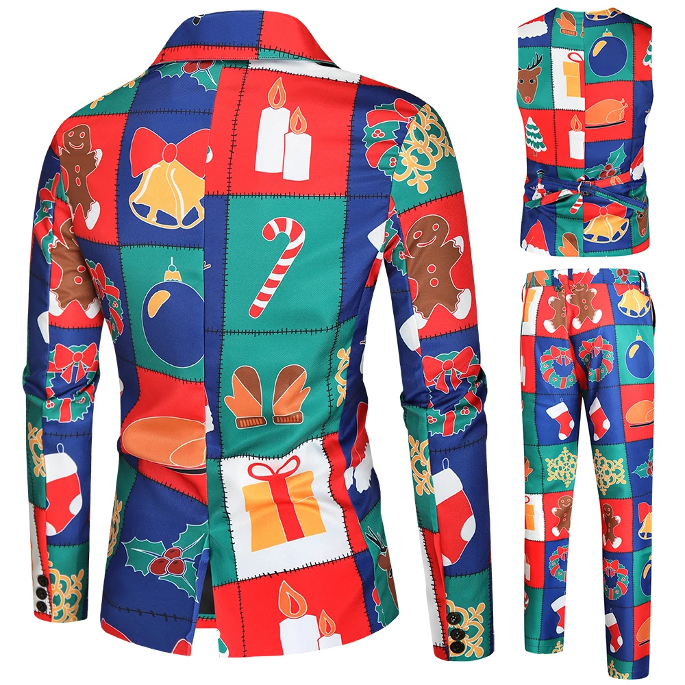 Костюм мужской из 3 предметов блейзер + жилет брюки | Мужская одежда