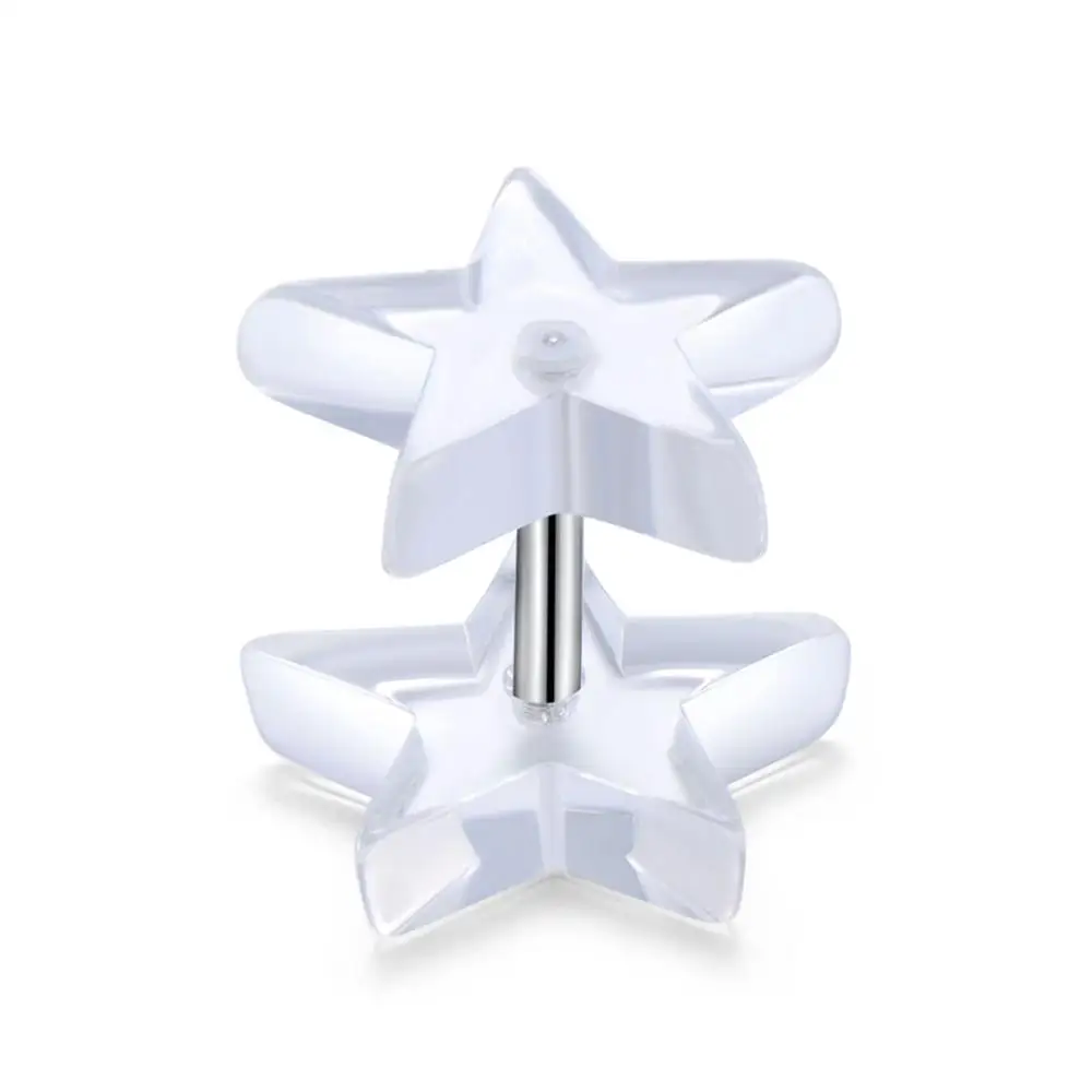 Лидер продаж пара звезд миниатюрные черные прозрачные звезды гвоздики для