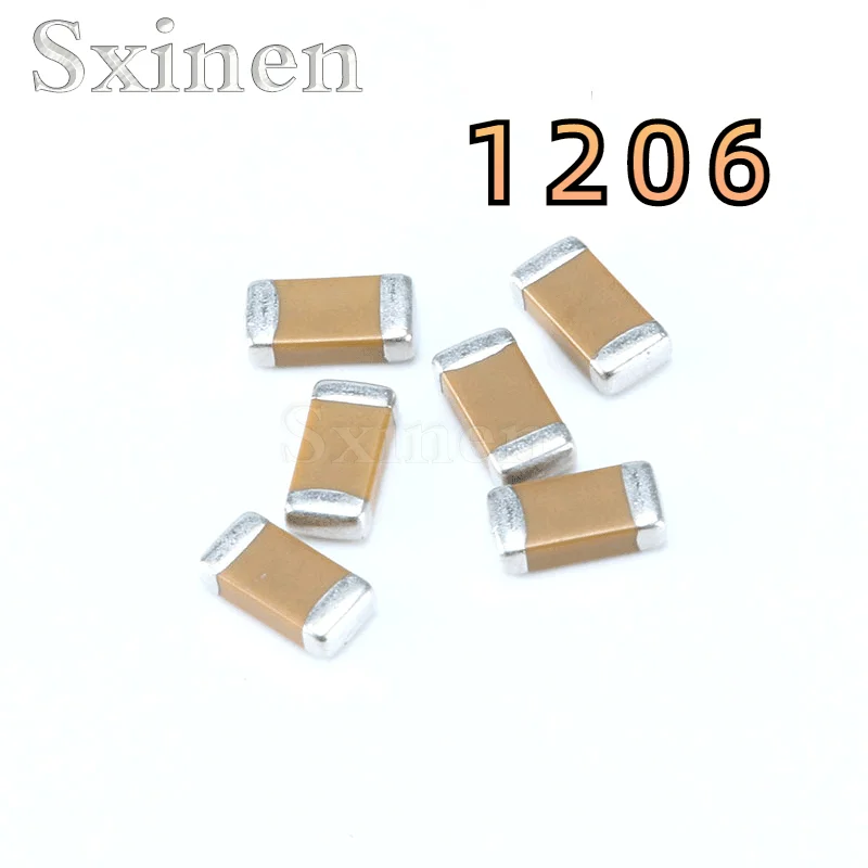 

Бесплатная доставка 100 шт. 1206 SMD конденсатор 50 в 22P 33P 47P 100P 220P 330P 1 нФ 470 НФ 10 нФ