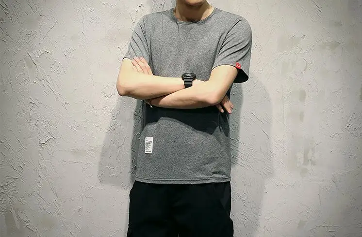 

Men's Wear Micro-Bomb Increased Size Short Sleeve T-shirt Men's Clothing Student Korean Pure Japanese Leisure Bottom Shirt Tide