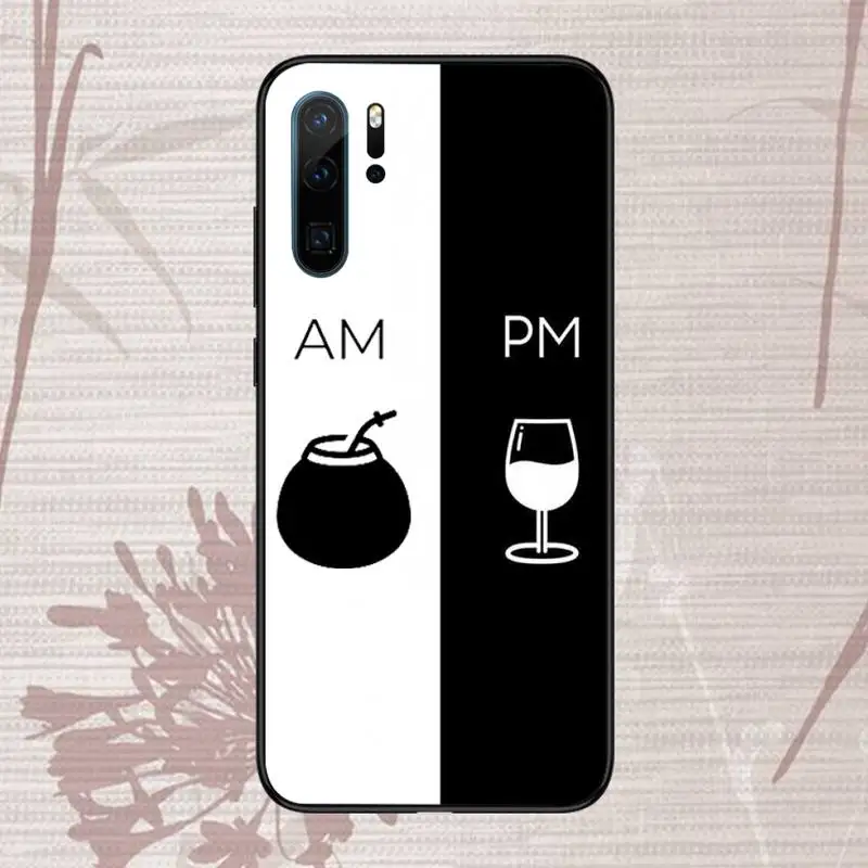 

design fashion funny aesthetic art Coffee Wine Cup Phone Case For Huawei honor Mate P 9 10 20 30 40 Pro 10i 7 8 a x Lite nova 5t