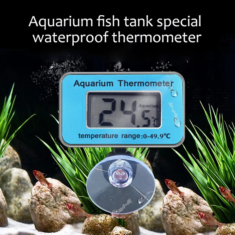 Waterproof Digital LCD Fish Tank Thermometer Underwater Temperature Monitor with Suction Cup 1pc |