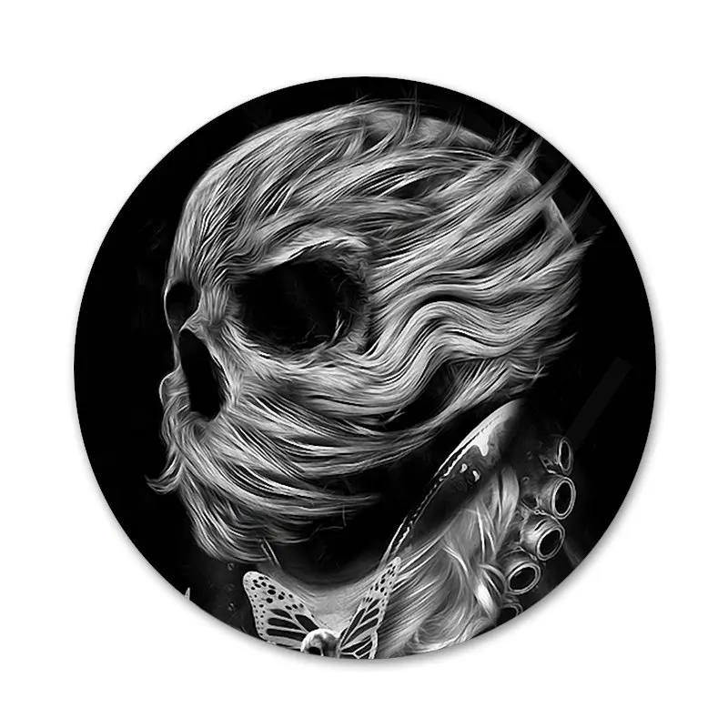 Мрачный Жнец Череп Значок на булавке значок декоративные Броши Металлические