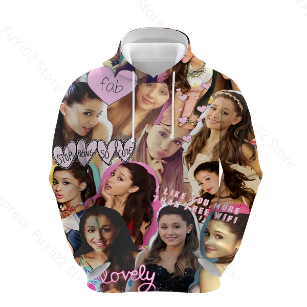

Ariana Grande 3D Printing Hoodies Cute and Playful Newest Hoodie Unisex Fashion Fleece Long Sleeve Popular Cool Pullover