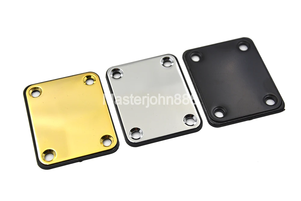 Золотая/хромированная/черная накладка на шею для электрогитары с 4 винтами Strat/Tele