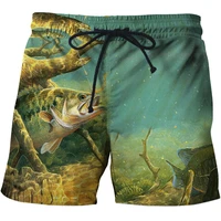 2018 brand quick drying board shorts trunks full fishing 3d printed funny men beach short bermuda masculinade swimming shorts