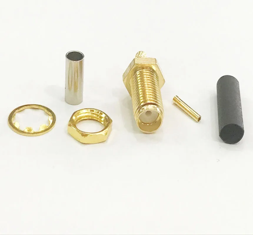 10 шт. медный длинный коаксиальный обжимной кабель SMA для коннектора кабеля RG174 RG316