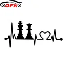 Креативный набор шахмат Король Королева сердцебиение спасательный рисунок Автомобильная наклейка модное украшение кузова окна из ПВХ солнцезащитные водонепроницаемые наклейки