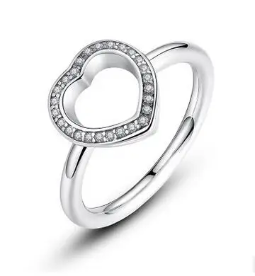 13 925 Sterling Silver Headband Ring Two Hearts and Valentine's Day Love Jewelry Ring - Main Stone Color: 13