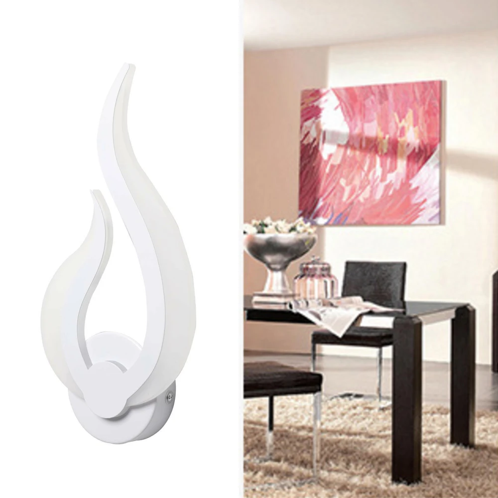 Современная светодиодная настенная лампа с пламенем комнатное освещение