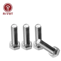 304 din933 a2 70 iso4017 m12 m14 m16 bolts stainless steel hexagonal screws outer hex bolt for electrical machine equipment