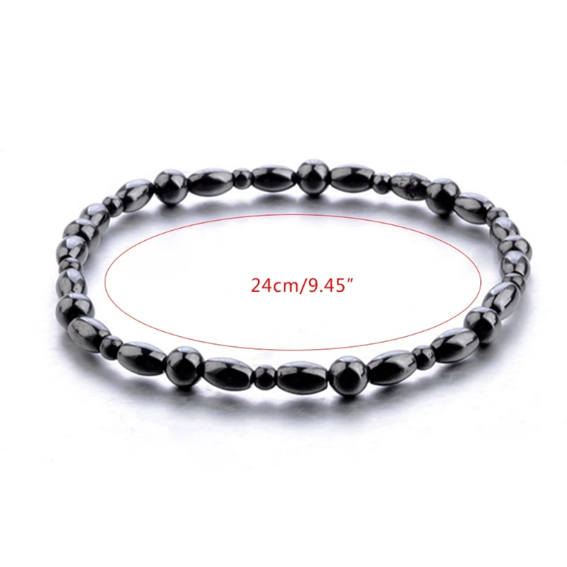 Браслет на лодыжку женский магнитный анклет из гематита и камня медицинский уход