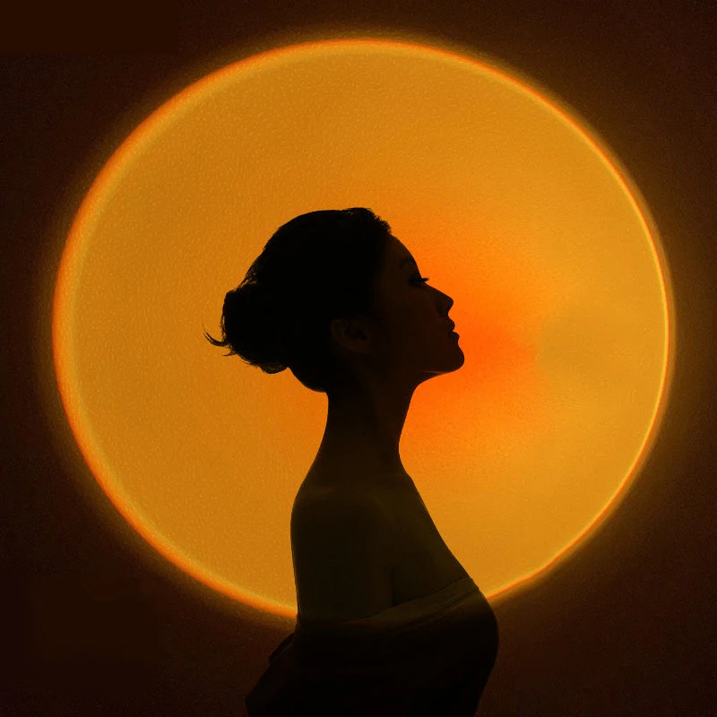 

Настольная лампа с USB-разъемом, проектор заката, радужная атмосфера, светодиодный светильник для дома, спальни, кофейного магазина, фоновое ...