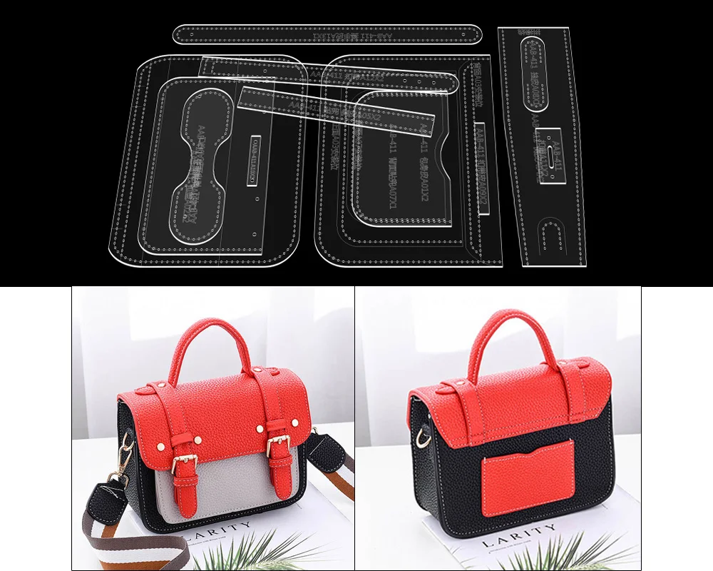 

Diy Handmade Leather Cambridge Bag Shoulder Messenger Bag Acrylic Version Drawings Leather Art Pattern Template