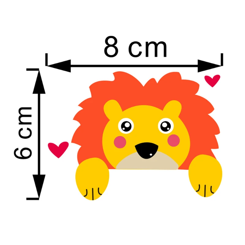 QGQYGAVJ наклейки с животными обезьяна лев кошка зебра Маленький Енот случайные
