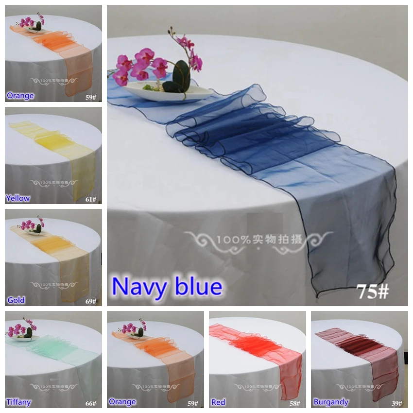 Настольная дорожка из органзы дешевая настольная украшение для свадьбы отеля