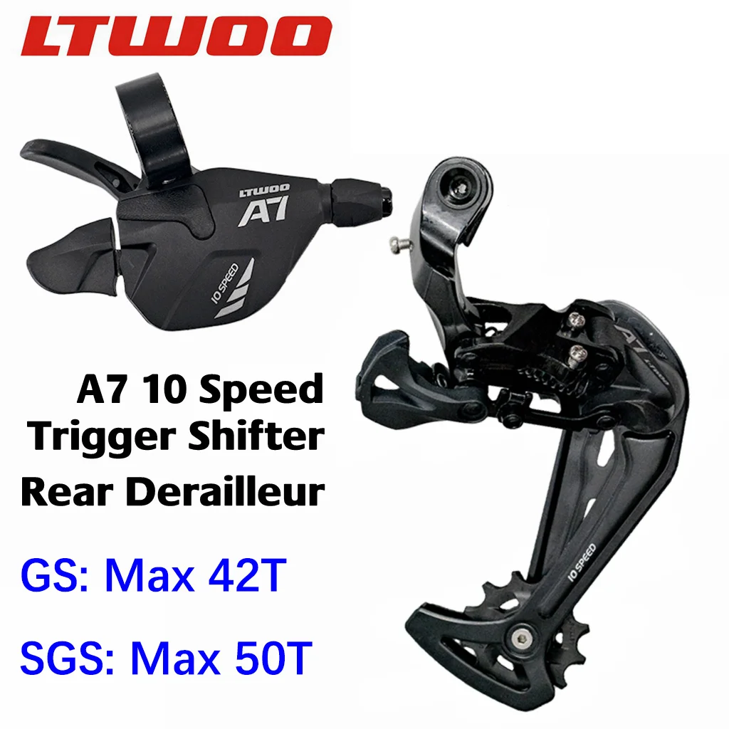 

LTWOO A7 1x 10 Speed Groupset 10s Rear Derailleur Right Shifter GS SGS medium long cage leg compatible for shimano deore