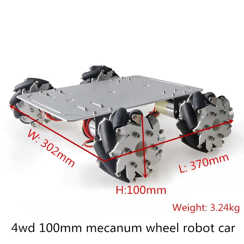 4WD 100 мм Mecanum колеса умный робот шасси автомобиля Комплект XD 37GB520 двигатель