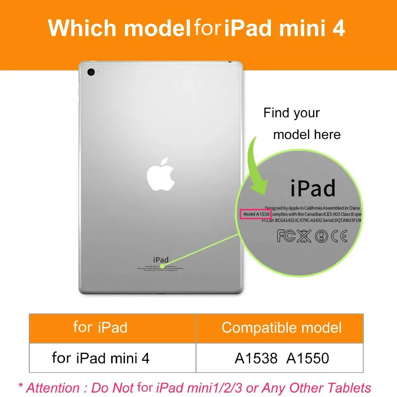 Для iPad Mini 4 Чехол A1550 A1538 Авто спящий/Пробуждение Флип личи PU кожаный чехол для ipad