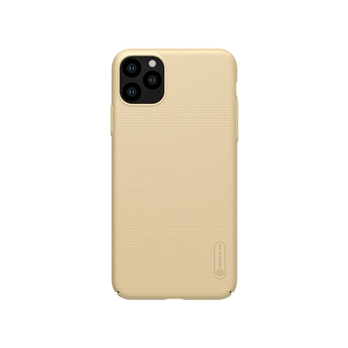 Golden Nillkin для iPhone 11 чехол с матовой поверхностью Защита жесткого диска на заднюю панель для iPhone 11 Pro Max w/Подарочный держатель для мобильного телефона - Цвет: Golden