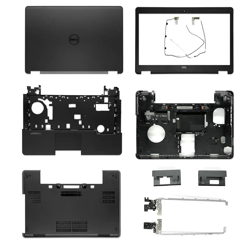 

NEW For Dell Latitude E5440 5440 LCD Back Cover/Front Bezel/Hinges/Palmrest/Bottom Case Black No Touch