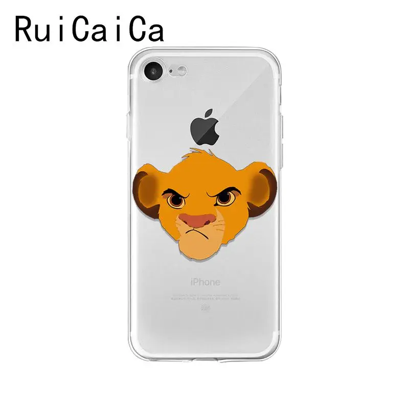 Ruicaica лев Король Simba мультфильм Мода Новинка чехол для телефона Fundas для iPhone 8 7 6S Plus X XS MAX 5 5S SE XR 10 Чехол