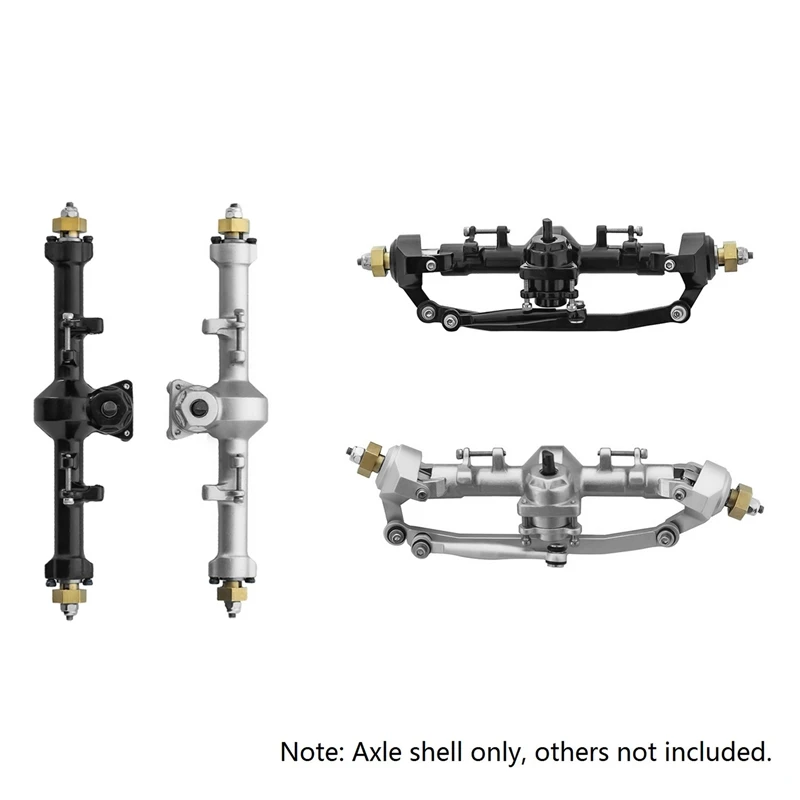 

Metal Front & Rear Axle Diff Cover for Axial SCX24 90081 AXI00001 1/24 RC Crawler Car Upgrade Parts Accessories