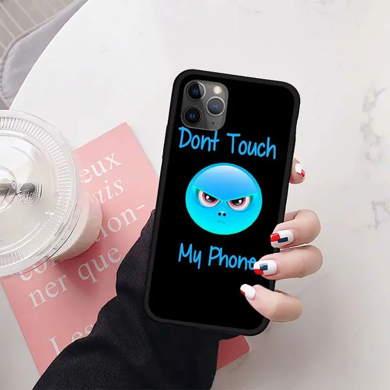 

cartoon cat don't touch my phone Phone Case for iPhone 11 12 mini pro XS MAX 8 7 6 6S Plus X 5S SE 2020 XR