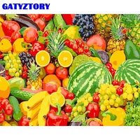 gatyztory diy pictures by number fruit watermelon kits painting by numbers drawing on canvas handpainted paintings home decor