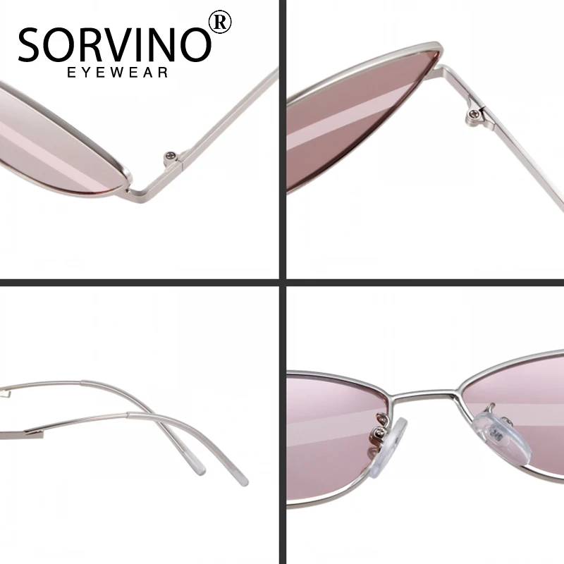 Мужские и женские треугольные очки SORVINO двухцветные солнцезащитные кошачий глаз