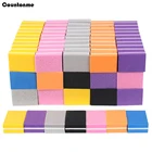 Мини-пилки для ногтей, разноцветные губки, буферный блок, 100, двусторонняя маленькая наждачная бумага, инструменты для ухода за ногтями, педикюра, маникюра, 200100180 шт.