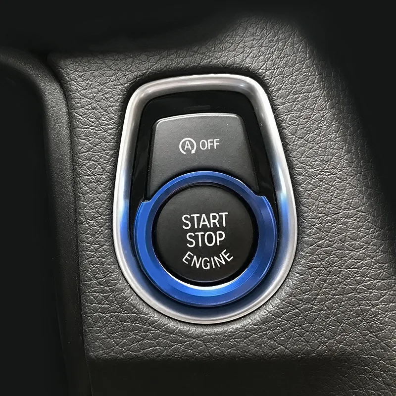 

Car Engine Start Stop Lgnition Key Ring Decorative Covers Car-styling For BMW 4 3 2 1 series F30 F20 F32 X1 F48 F45 Accessories