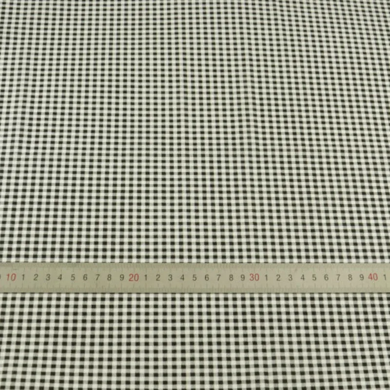 Booksew Cotton Plain Fabric White And Black Check Design Classical Style Clothing Patchwork Tissue Tecido Curtain Art Work Dolls|plain