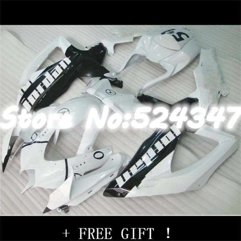 

Hey-White Black Fairing For GSXR600 750 06-07 GSXR 750 06 07 GSXR 600 R750 K6 2006-2007 2006 2007 for Suzuki