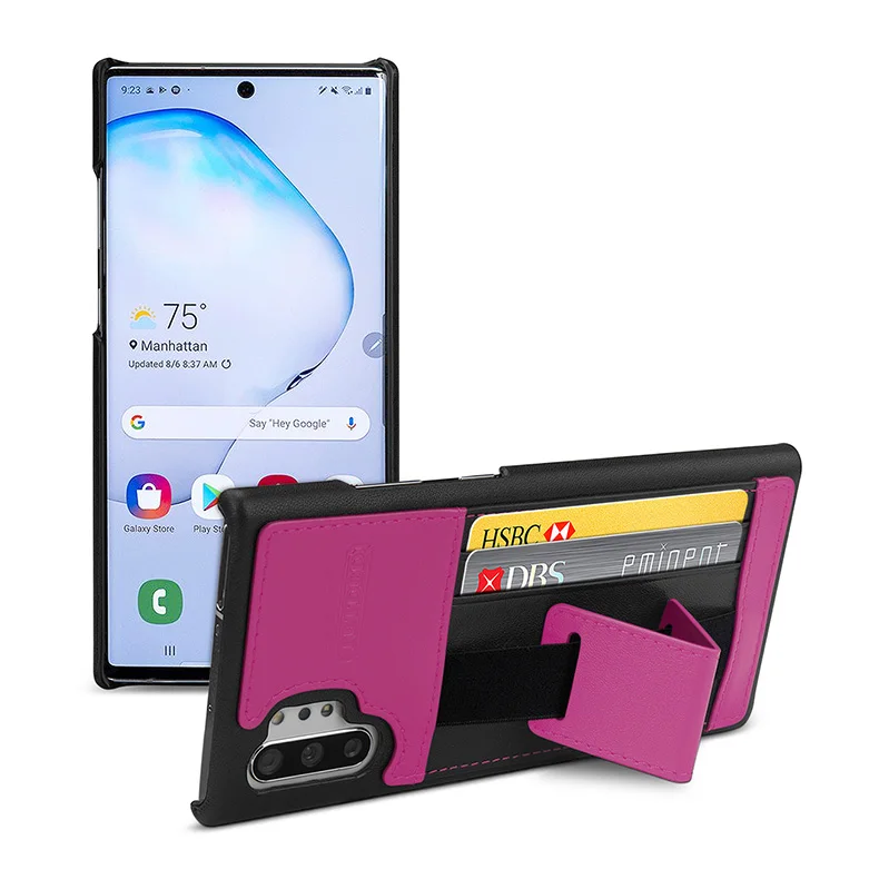 Многофункциональная сумка из натуральной коровьей кожи для samsung Galaxy Note 10 Plus, чехол-кошелек с отделениями для карт, флип-чехол Note 10