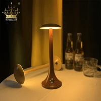 nordic led iron art atmosphere fashion desk lamp touch dimming metal eye protection mushroom table lamp bar living room bedroom