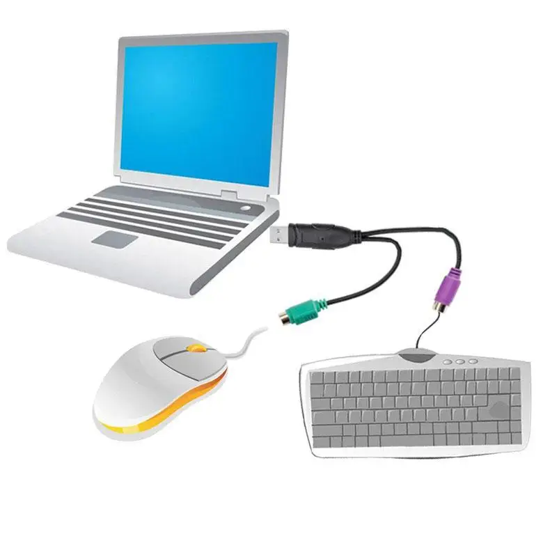 USB-адаптер для PS2 кабель сканирования на USB клавиатуры мыши | Компьютеры и офис