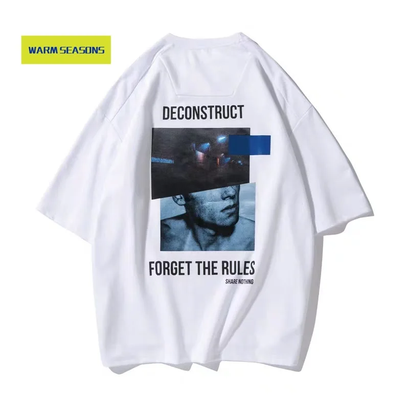 

5-sleeve men's T-shirt 2021 new summer half sleeve Korean loose 7-point men's short sleeve clothes oversized t shirt