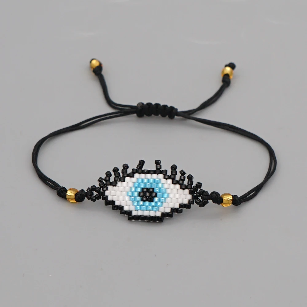 

Go2boho Miyuki Evil Eye Bracelet For Women Jewelry Adjustable Rope Pulseras Jewellery Japanese Delica Seed Beads Bracelets Gift