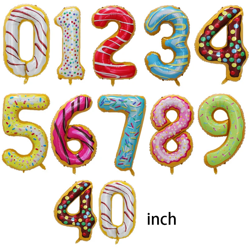 

40 Inch Number Balloons Baby Shower Helium Foil Balloons Air Helium Number Globos Kid Baloon Birthday Balon Birthday Party Decor