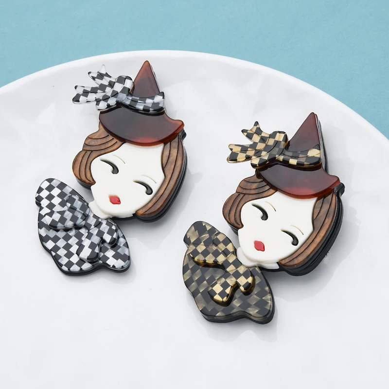 Wuli &amp baby Женская акриловая брошь в виде шляпы 2 цвета |