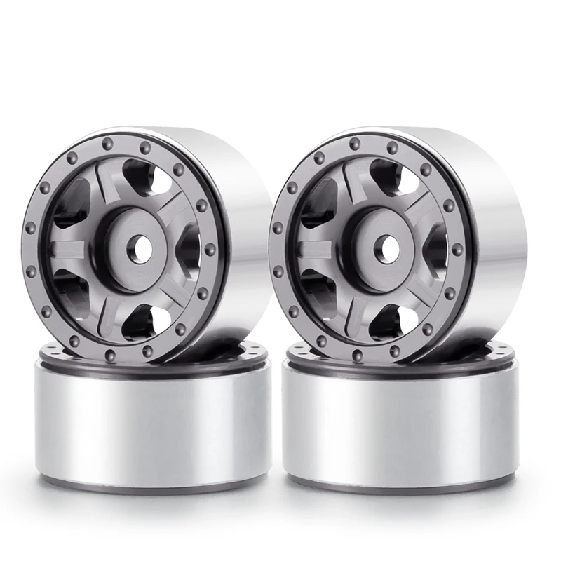 

4PCS 1.0 Beadlock CNC Micro-Crawler Wheel Rim Hub for 1/24 RC Crawler Car Axial SCX24 90081 AXI00001 Parts