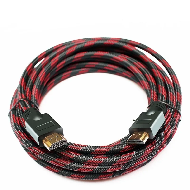 red black Shuliancable HDMI кабель 2,0 HDMI к HDMI 4K 1080P 3D 1 м 2 м 3 м 5 м 10 м 15 м 20 м для ноутбук с HDTV проектор xbox PS3/4 компьютерный кабель - Цвет: red black