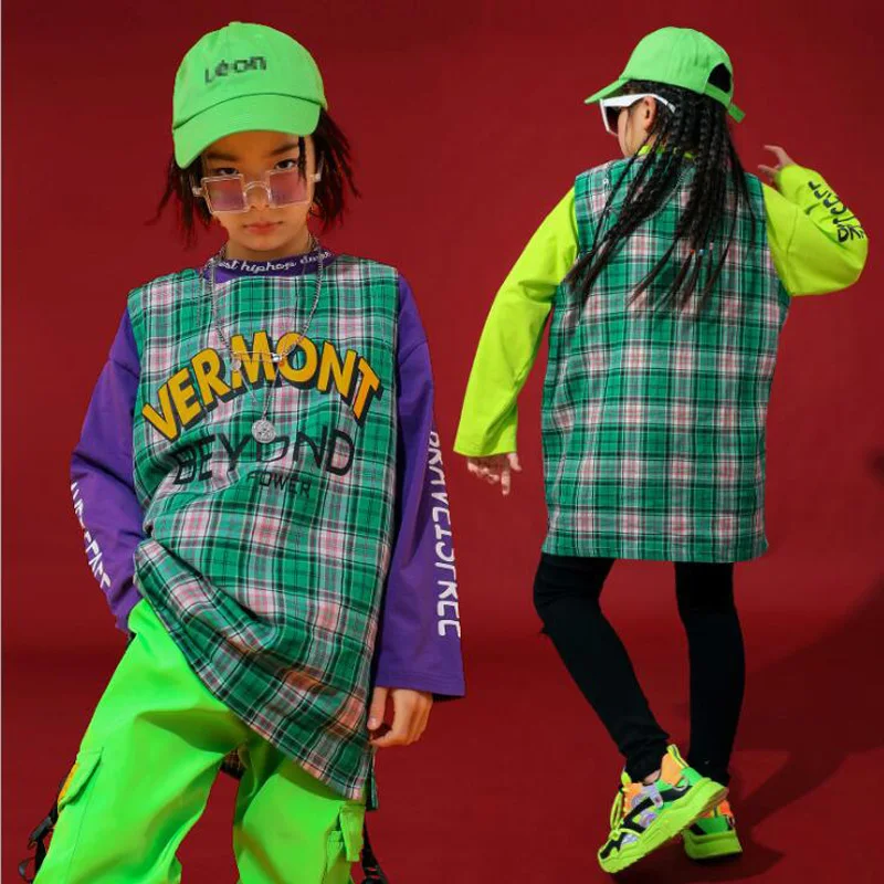

Kids Hip Hop performance Sweatshirt Tops Running Casual Pants Clothing for Girls Boys Jazz Dance Costume Clothes Outfits