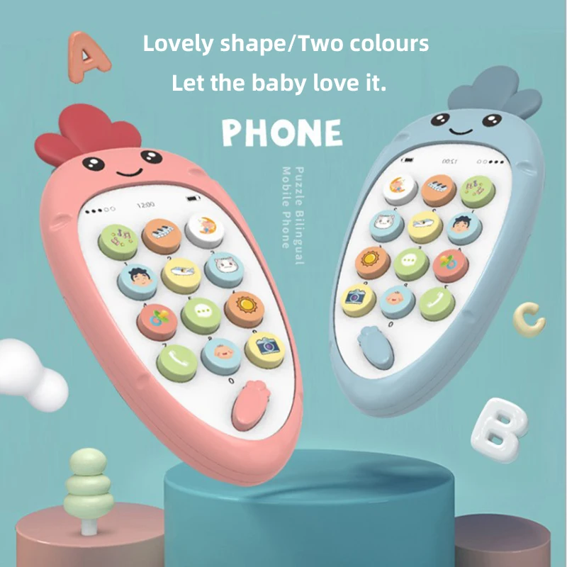 Электронная игрушка мультяшный телефон детский мобильный Обучающие игрушки