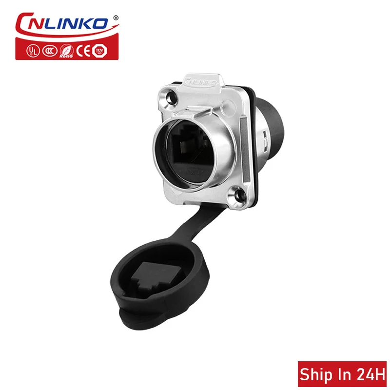 Cnlinko LP16 M16 промышленный авиационный кабель RJ45, проводной разъем, крепление на панели, водонепроницаемый разъем Ethernet, металлический разъем сигнала