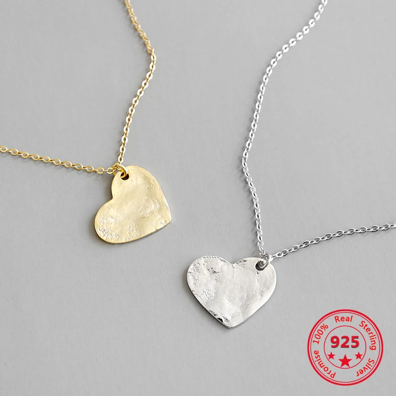 Серебро 925 модное романтическое милое сердце подвеска чокер ожерелье до ключиц