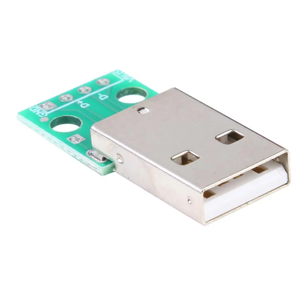 Портативный 10 шт. USB штекер для DIP 4Pin сквозное отверстие PCB адаптер соединитель