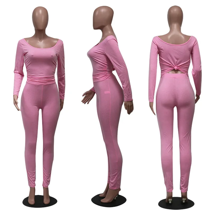 Женская осенне-зимняя облегающая футболка с открытыми плечами и длинным рукавом