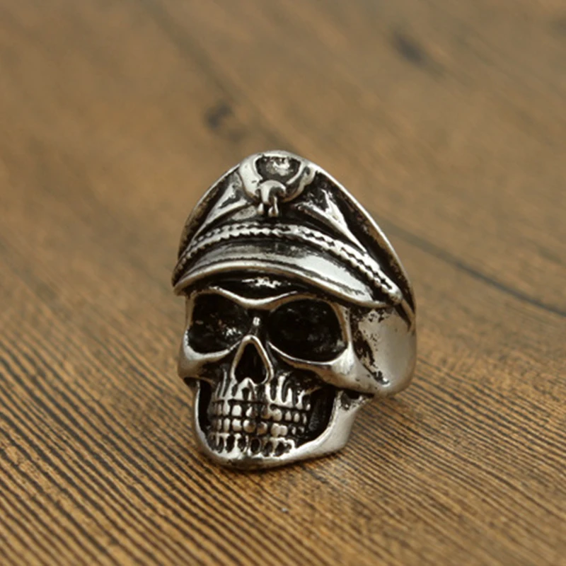 StreamPunk Стиль кольца с черепом Прохладный индивидуальное из титановой стали